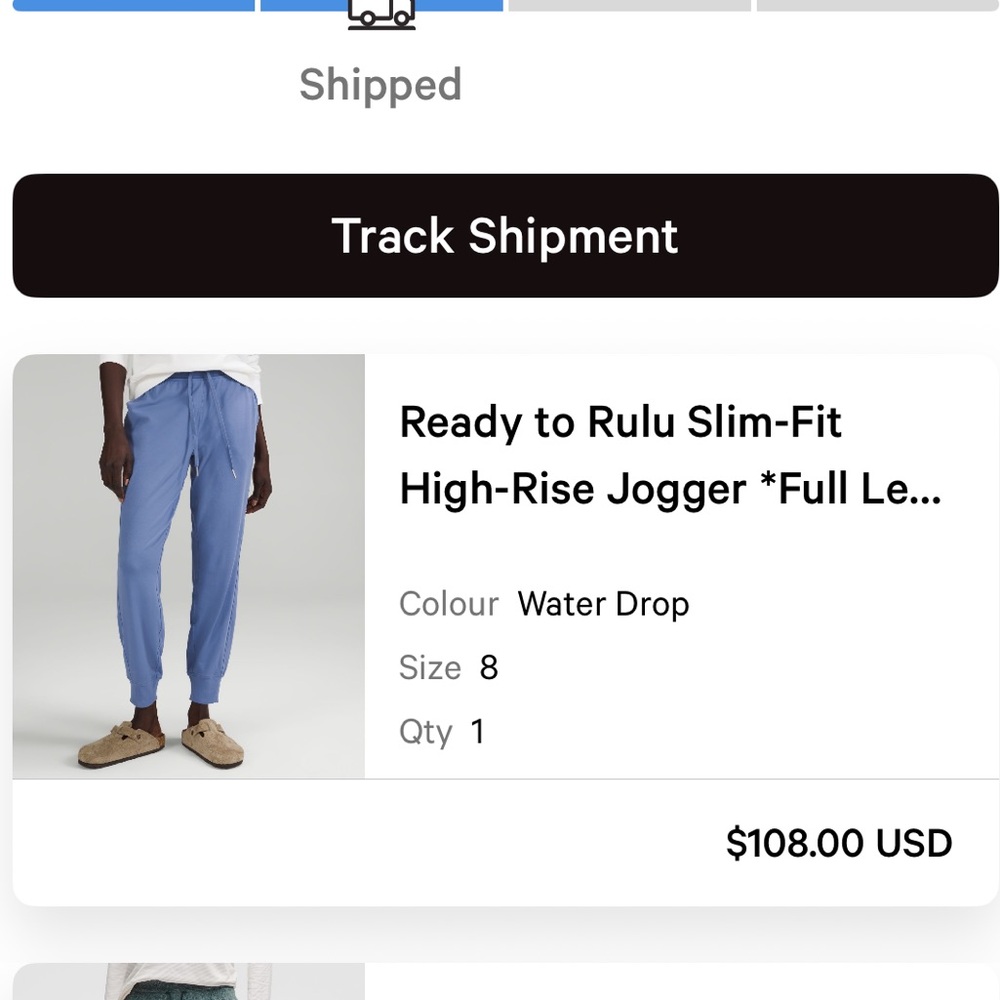 Ready to Rulu Slim-Fit High-Rise Jogger - full length in blue